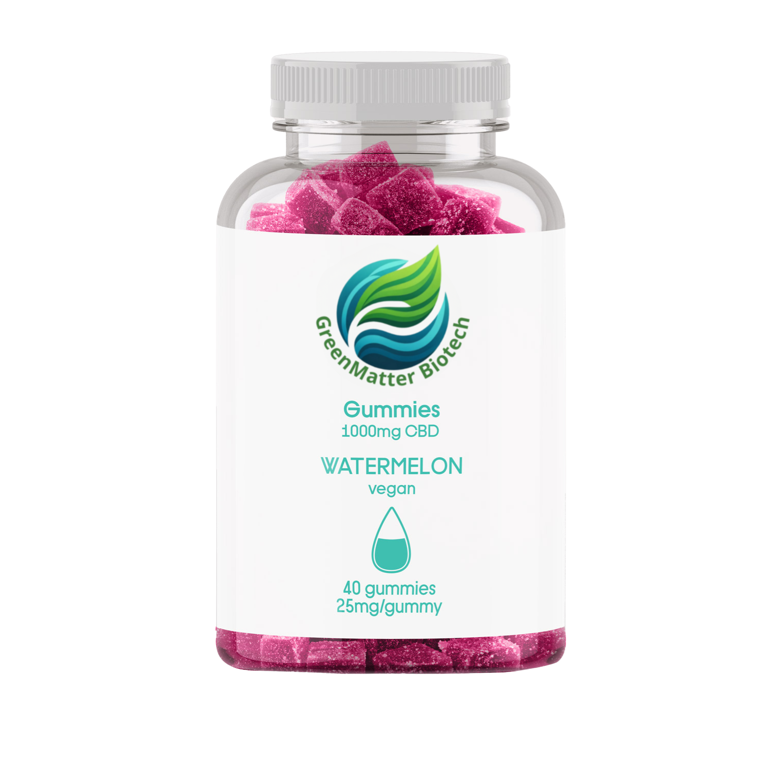 GreenMatter Biotech CBD Gummies - Watermelon 25mg